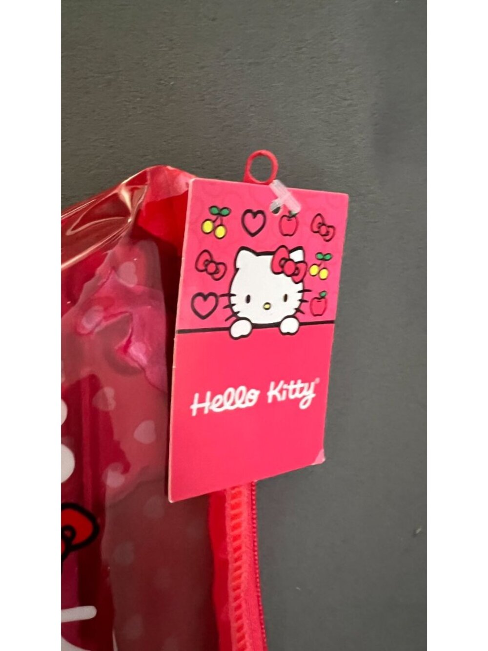 Hello Kitty Pink Studded Tumbler With Straw & Red Zippered Pencil Case Set - Picture 4 of 10